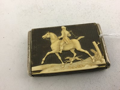 Lot 2038 - A Victorian Silver-Mounted Ivory Snuff-Box, by...