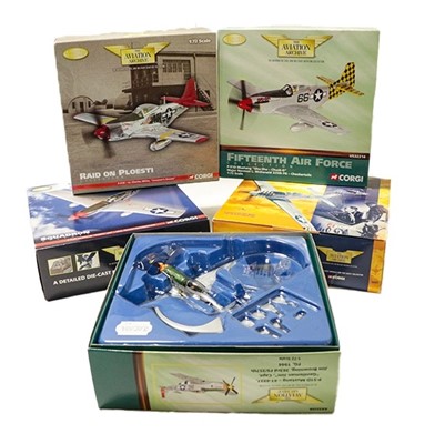 Lot 3389 - Corgi Aviation Archive 1:72 Scale P51 Mustang Group