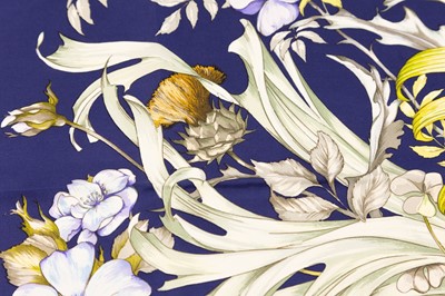 Lot 3017 - Hermès Silk Scarf of Floral Design, 90cm by...