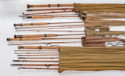 Lot 3056 - A Collection Of Six Various Cane Rods
