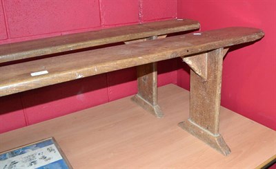 Lot 657 - Two oak benches