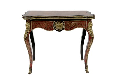 Lot 334 - A Louis XV Style Ebonised and Red...