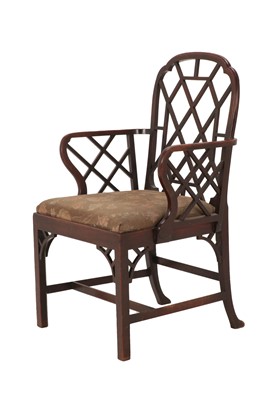 Lot 279 - A Mahogany Cockpen Armchair, late 19th century,...