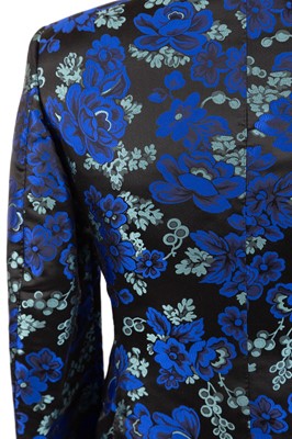 Lot 3048 - Tom Ford Blue Floral Woven Silk Brocade Jacket,...
