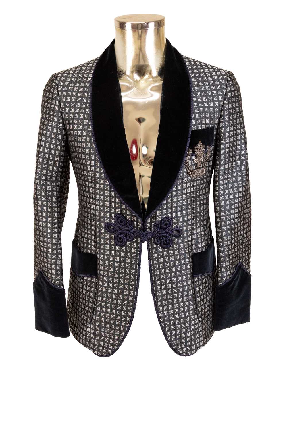 Lot 2065 - Circa 2015 Dolce & Gabbana Navy Smoking Jacket...