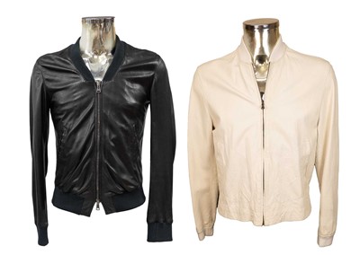 Lot 2061 - Prada Soft Cream Leather Jacket with zipped...
