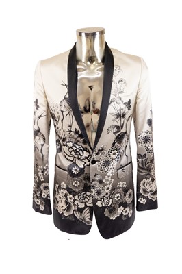 Lot 3059 - Dolce & Gabbana Black and White Silk Jacket,...