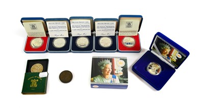 Lot 2117 - 6 x Commemorative Silver Proof Crowns,...