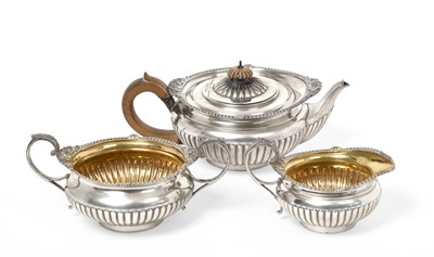 Lot 2107 - A Three-Piece Victorian Silver Tea-Service