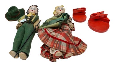 Lot 2005 - Pair of Mid 20th Century Lenci Dolls, with...