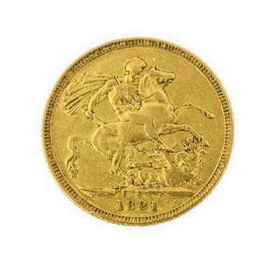 Lot 86 - George IV Sovereign 1821, obv. laureate bust,...