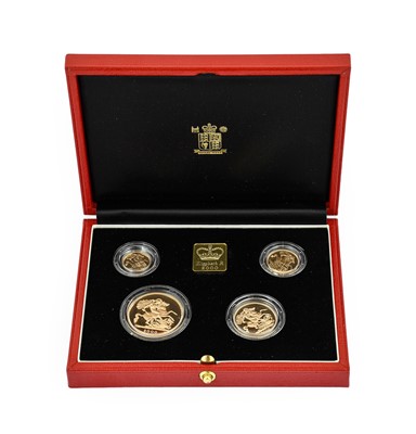 Lot 107 - UK Gold Proof Sovereign Four Coin Collection...