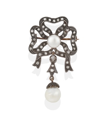 Lot 2276 - A Pearl and Diamond Brooch