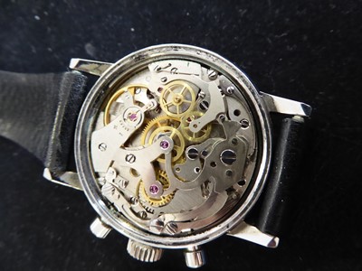 Lot 2159 - A Stainless Steel Chronograph Wristwatch,...