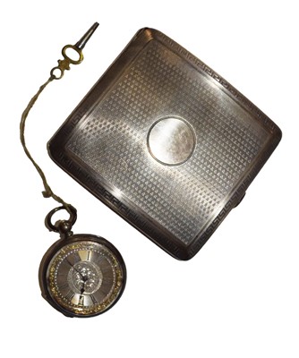 Lot 156 - A George V silver cigarette case by Joseph...