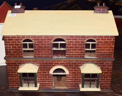 Lot 1105 - Early 20th Century wooden dolls house, with...