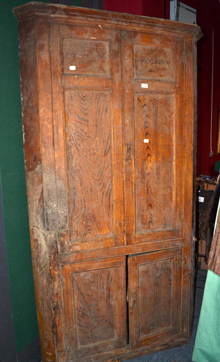 Lot 710 - Victorian scumbled pine painted standing