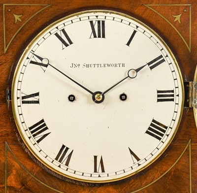 Lot 153 - A Mahogany Brass Inlaid Striking Table Clock,...