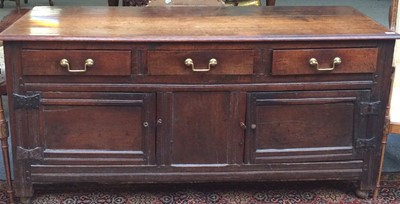 Lot 1146 - An Oak Enclosed Dresser Base, basically 18th...