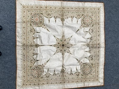 Lot 2229 - Early 20th Century Indian Cream Silk...