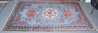 Lot 364 - Isparta rug of Kashgar design, the sky blue...