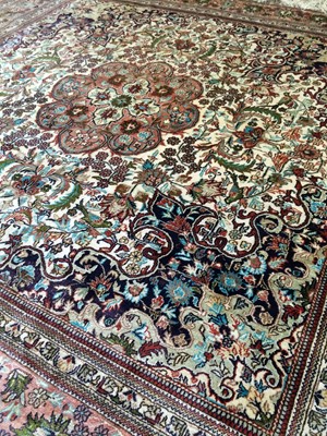 Lot 1113 - Chinese Silk Rug of unusual size, modern The...