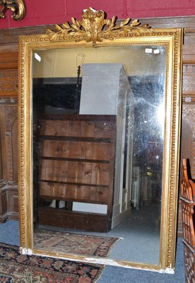 Lot 723 - A gilt framed over mantel mirror (a.f.)