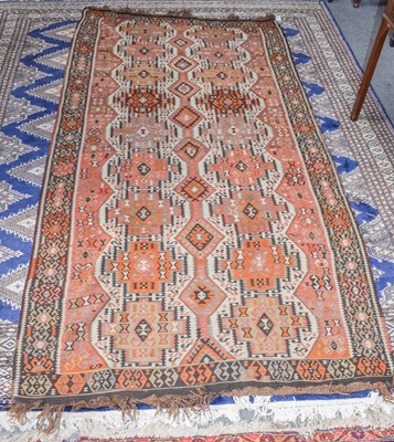 Lot 357 - Anatolian Kilim, the field with columns of...
