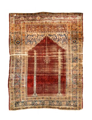 Lot 1126 - Anatolian Silk Prayer Rug, circa 1900 The...