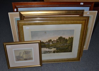 Lot 725 - Group of prints, watercolour and oil paintings (8)