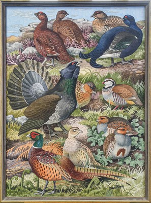 Lot 99 - David Binns (1935-2020). British game birds, signed watercolour