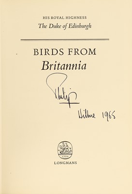 Lot 77 - Philip (Duke of Edinburgh, Prince). Birds from Britannia, 1962, signed, with a signed photograph