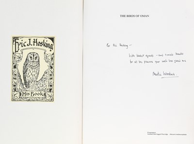 Lot 88 - Eric Hosking Library. Collection of 20 ornithology field guides inscribed to Eric Hosking