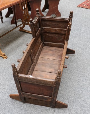 Lot 1197 - A late 17th century joined and carved oak...