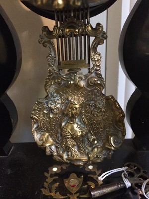 Lot 330 - A Victorian Ebonised Striking 'Boulle' Portico...