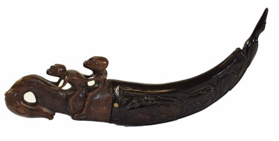 Lot 245 - A Balinese Kris, with 34cm four lok pamor...