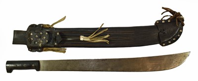 Lot 214 - A Hunting Knife, with 20cm broad single edge...