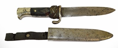 Lot 214 - A Hunting Knife, with 20cm broad single edge...