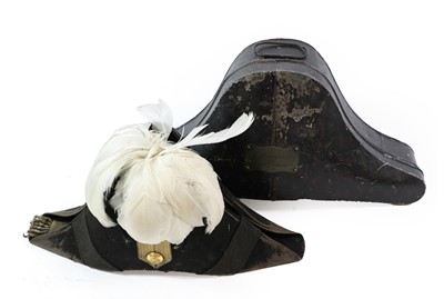 Lot 164 - A Victorian Black Silk Bicorn Hat to an...