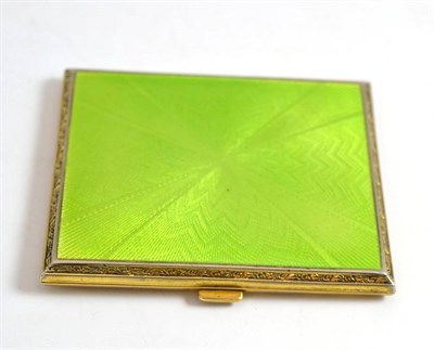 Lot 15 - A gilt metal enamel card case