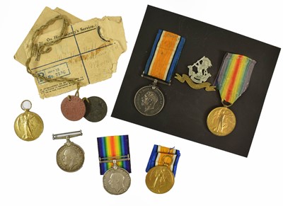 Lot 14 - Three First World War Pairs, each comprising...