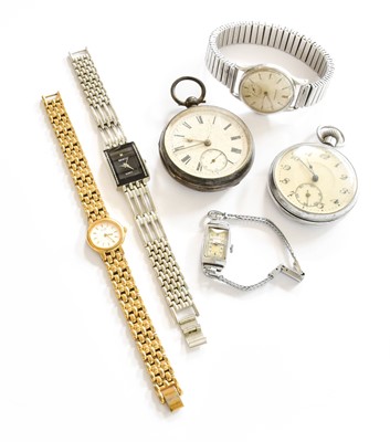 Lot 10 - A Stainless Steel Longines Wristwatch, a...