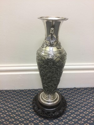 Lot 2078 - A Chinese Export Silver Vase, by Kwong Hing...