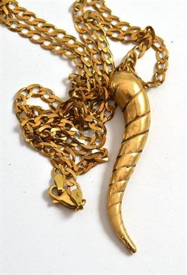Lot 27 - A charm on a 9ct gold curb chain