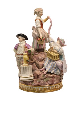Lot 97 - A Meissen Porcelain Figure Group, circa 1900,...