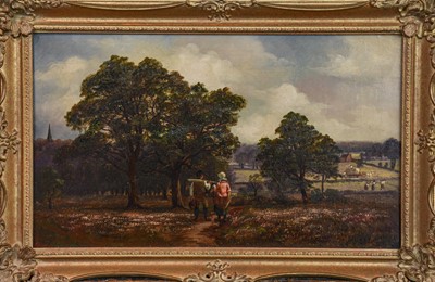 Lot 413 - J J Hughes (exhibited 1882-1908), A country...