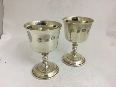 Lot 2126 - A Cased Pair of Elizabeth II Silver Goblets,...