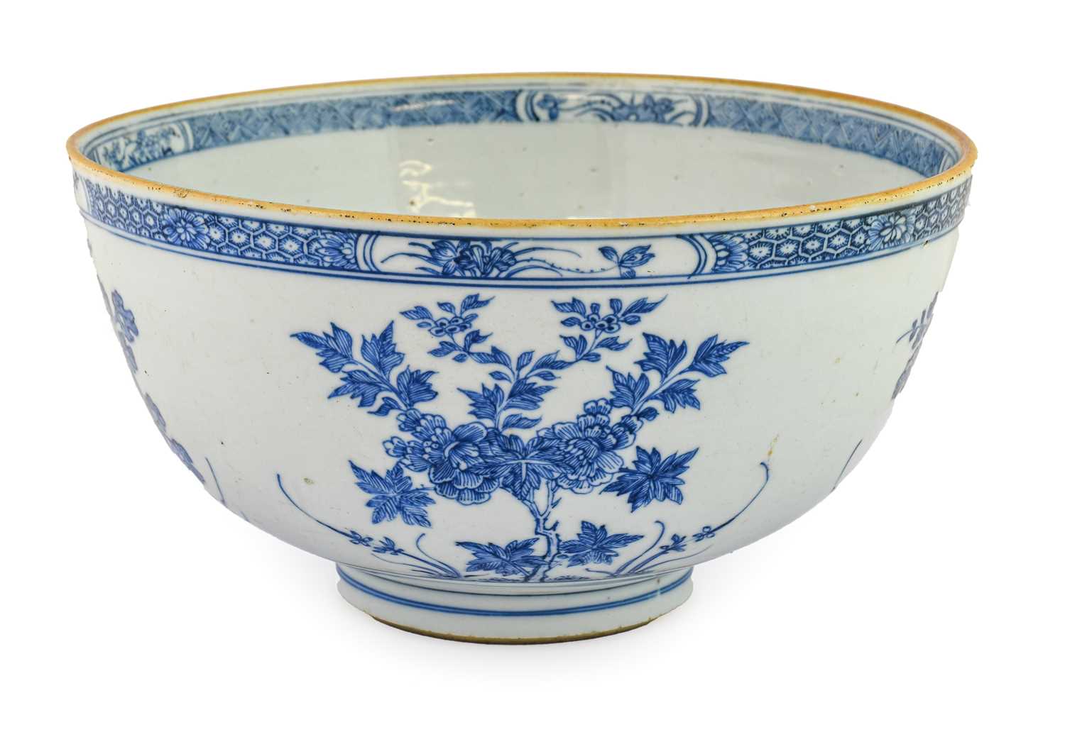 Lot 91 - A Chinese Porcelain Punch Bowl, 18th century,...
