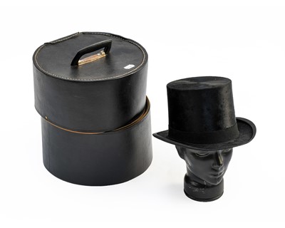 Lot 2194 - G A Dunn & Co Black Silk Top Hat, in later...
