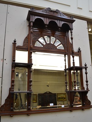 Lot 1065 - A Victorian mahogany framed over mantle...